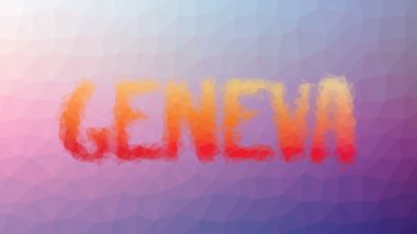 Cenevre sönük teknolojik tesselleştirilmiş döngü animasyon üçgenleri