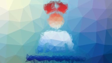 Bakım personeli hemşiresi modern tesselleme döngüsü titreşim üçgeni çözüyor