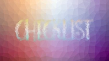 Kontrol listesi garip bir şekilde beliriyor. Hareket eden üçgenler.