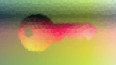 Anahtar kapı kilidi gizli görünen tekno tessellasyon titreşimli çokgenler