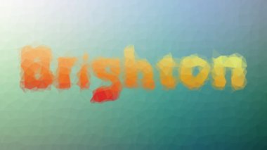 Brighton garip bir şekilde tesselleştirilmiş, hareket eden çokgenler gibi görünüyor.