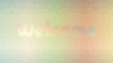 Tekno Tessellation görünümlü hoş geldiniz hareket eden üçgenler