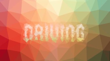 Silinen tekno tesselleştirilmiş döngü hareketli üçgenler