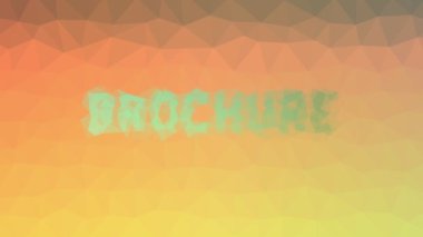 Broşür garip bir şekilde ortaya çıktı. Animasyon üçgenleri oluşturdu.