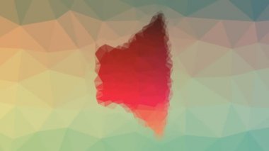 Sesi kısarak gelen müzik tekno tesselleştirilmiş döngüler hareket eden çokgenler