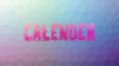 Takvim solukluğu garip tesselleme döngüsü hareket eden üçgenler