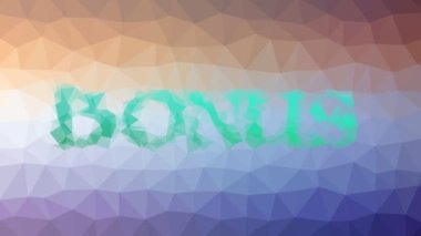 Bonus solukluğu tesselleştirilmiş döngü animasyon üçgenleri