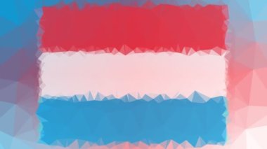 Lüksemburg Bayrağı ISO: LU soluk tekno tesselleme döngüsü titreşim üçgenleri