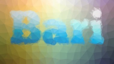 Bari çözünen tekno tesselleme döngüsü canlandırılmış üçgenler