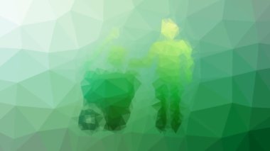 Çöp tenekesi 2 sönük ilginç tessellasyon canlandırılmış üçgenler