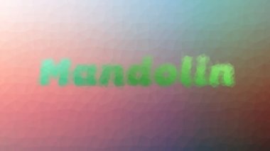 Mandolin tuhaf bir şekilde ortaya çıkıyor. Döngü hareketli üçgenler.