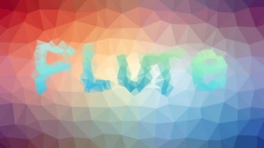 Flüt kaybolur Garip tesselleme döngüsü animasyon çokgenleri