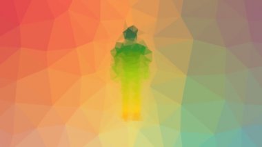 İnsan insan çözünürlüğü tekno tessellasyon titreşimli çokgenler