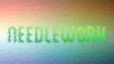 Needlework soldu tekno tesselleme döngüsü hareket eden çokgenler