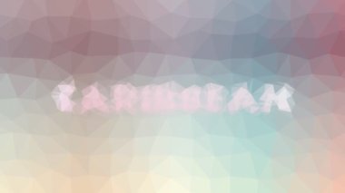 Karayiplerin tekno tesselleme döngüsü hareket eden çokgenler