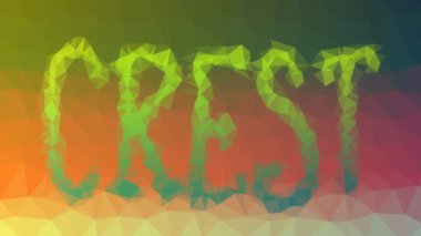 Crest çözünen tekno tessellasyon döngüsü canlandırılmış üçgenler