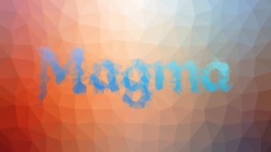 Magma teknolojik olarak tesselleştirilmiş döngü hareketli üçgenler