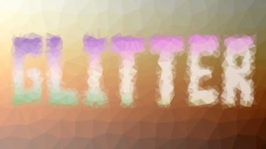 Modern tesselleştirilmiş parlayan döngüler animasyon çokgenler