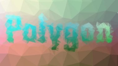 Çokgen görünen tekno tessellasyon döngüsü canlandırılmış üçgenler