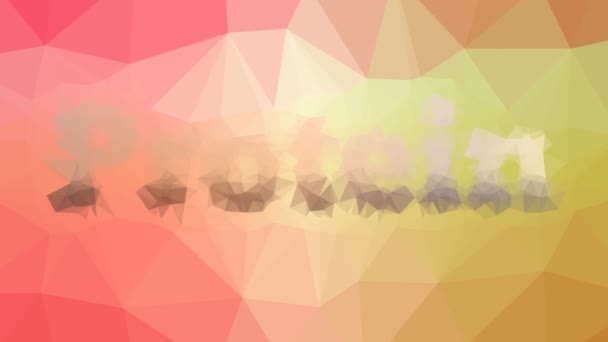 Protein Oldó Modern Tesselláló Hurok Animált Háromszögek — Stock videók