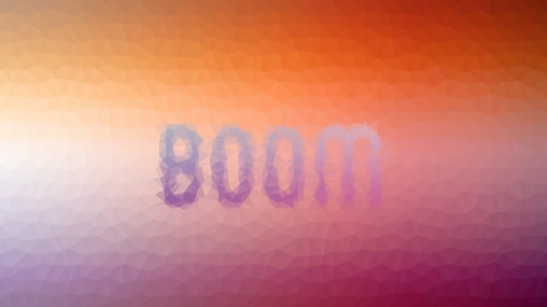 Boom Εμφανίζονται Περίεργα Tessellated Looping Κινούμενα Τρίγωνα — Αρχείο Βίντεο