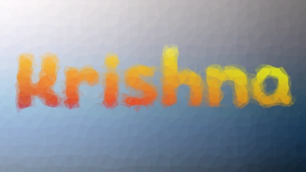 Krishna Görünüyor Garip Tesselleme Döngüsü Hareketli Çokgenler — Stok video