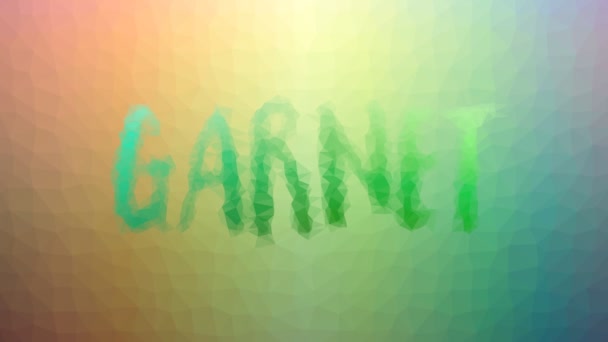 Garnet Som Framstår Som Moderne Tesselering Med Pulserende Trekanter – stockvideo