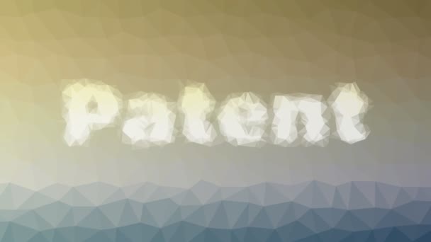 Patent Visas Moderna Tessellerande Looping Animerade Trianglar — Stockvideo