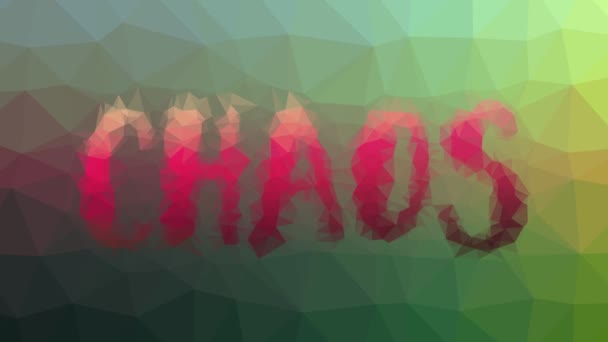 Chaos Desaparecer Estranha Tesselação Looping Polígonos Movimento — Vídeo de Stock