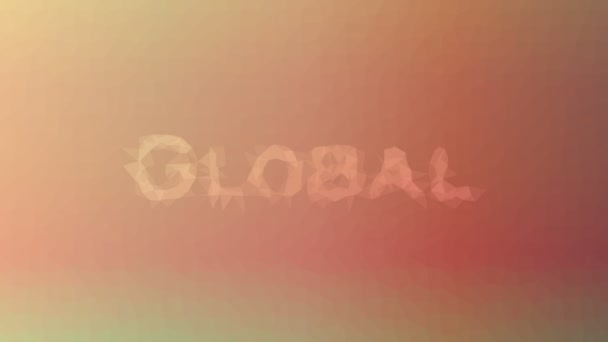Global Apareciendo Extraño Teselado Looping Triángulos Animados — Vídeos de Stock
