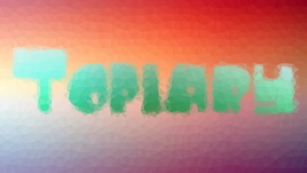 Topiary Blekna Konstigt Tessellating Looping Animerade Polygoner — Stockvideo