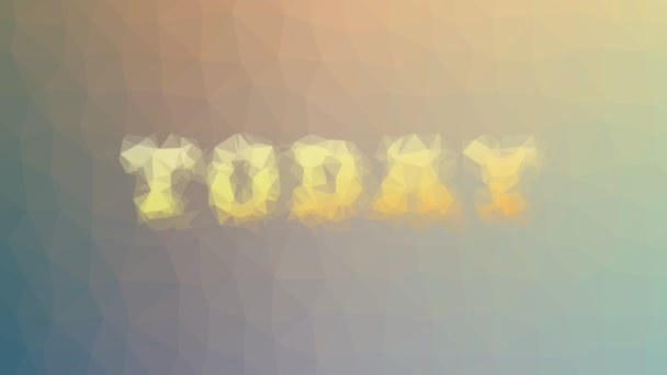 Hoje Aparecendo Techno Tessellation Looping Animated Polygons — Vídeo de Stock