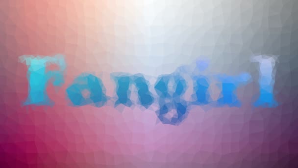 Fangirl Dissolution Techno Tessellant Boucle Pulsant Polygones — Video