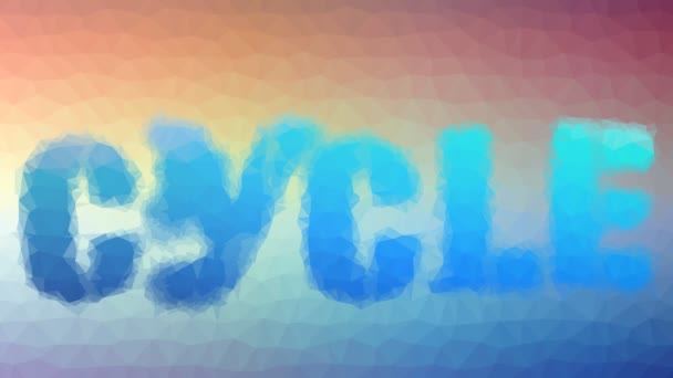 Cykel Fade Techno Tessellating Looping Rörliga Polygoner — Stockvideo