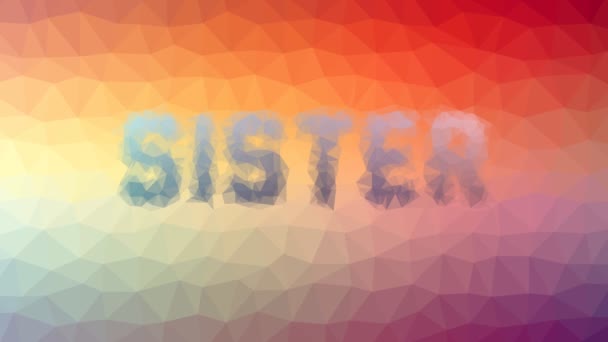 Sestra Rozpouští Zajímavé Tessellation Smyčky Pulzující Polygony — Stock video