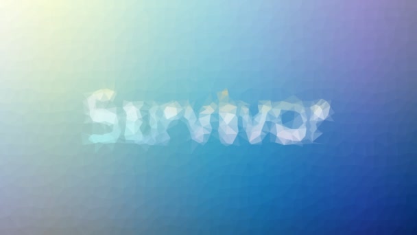 Survivant Apparaissant Étrange Tessellant Boucle Triangles Animés — Video