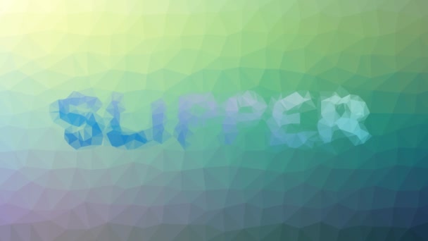 Slipper Rozpouštění Moderní Tessellation Smyčka Animované Polygony — Stock video