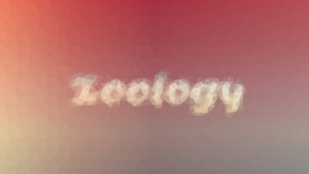 Zoologia Sciogliere Tessellazione Interessante Looping Poligoni Animati — Video Stock