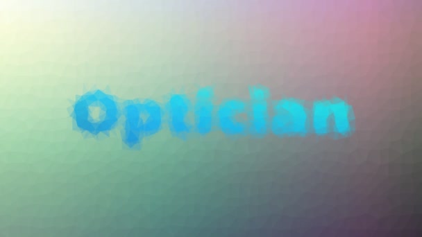 Optician Dissolução Tecnológica Tesselação Looping Pulsando Polígonos — Vídeo de Stock