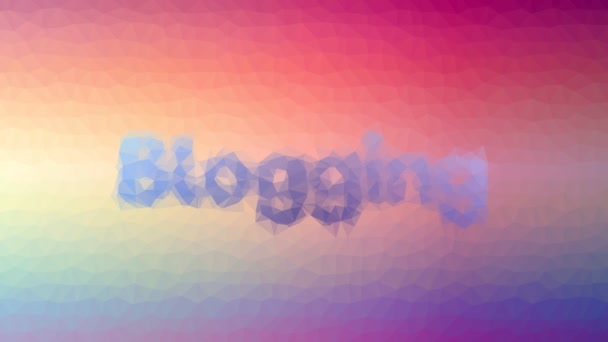 Blogging Fade Estranho Tessellating Looping Animated Polygons — Vídeo de Stock