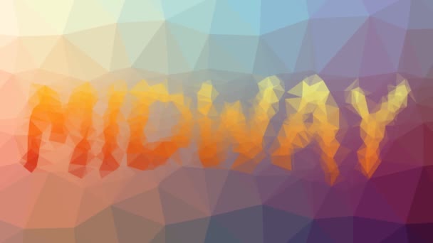 Midway Fade Interesting Tessellated Looping Moving Polygons — Stock Video