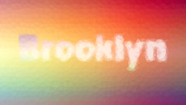 Brooklyn Φαίνεται Σύγχρονο Tessellating Looping Πολύγωνα Παλμό — Αρχείο Βίντεο
