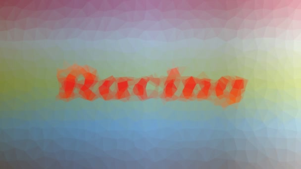 Racing Blekna Moderna Tessellated Looping Pulserande Polygoner — Stockvideo