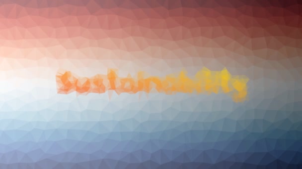 Sustainability Dissolving Techno Tessellated Looping Animated Triangles — Stock video