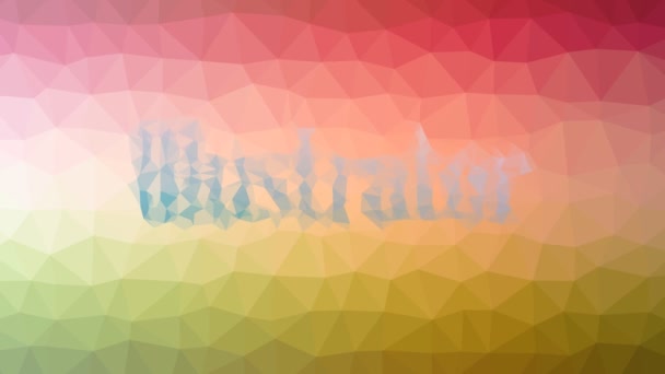 Ilustrator Fade Techno Tessellation Looping Pulsing Triangles — Stock video