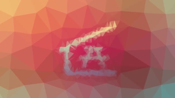 Притулок Пікніка Розчиняє Цікаві Тесельовані Петлясті Анімовані Багатокутники — стокове відео
