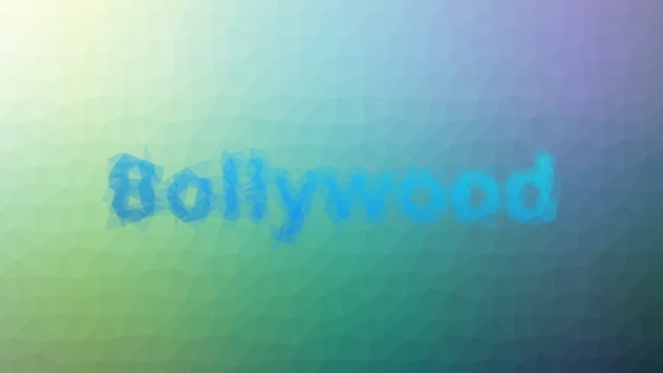 Bollywood Visas Konstiga Tessellated Looping Rörliga Polygoner — Stockvideo