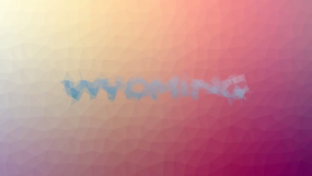 Wyoming Rozpouštění Podivné Tessellated Smyčka Animované Polygony — Stock video