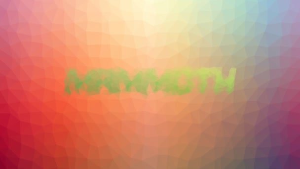 Mamute Desbotar Tecnologia Tessellating Looping Polígonos Movimento — Vídeo de Stock