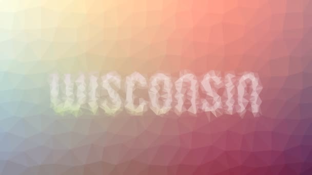 Wisconsin Zanika Nowoczesne Tessellation Pętli Animowanych Wielokątów — Wideo stockowe